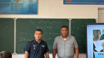 Жамбыл атындағы мектеп-лицейінде   күзгі әскерге шақыру науқанының медиа жоспарын жүзеге асыру мақсатында 10-11 сынып оқушыларына кездесу өткізілді