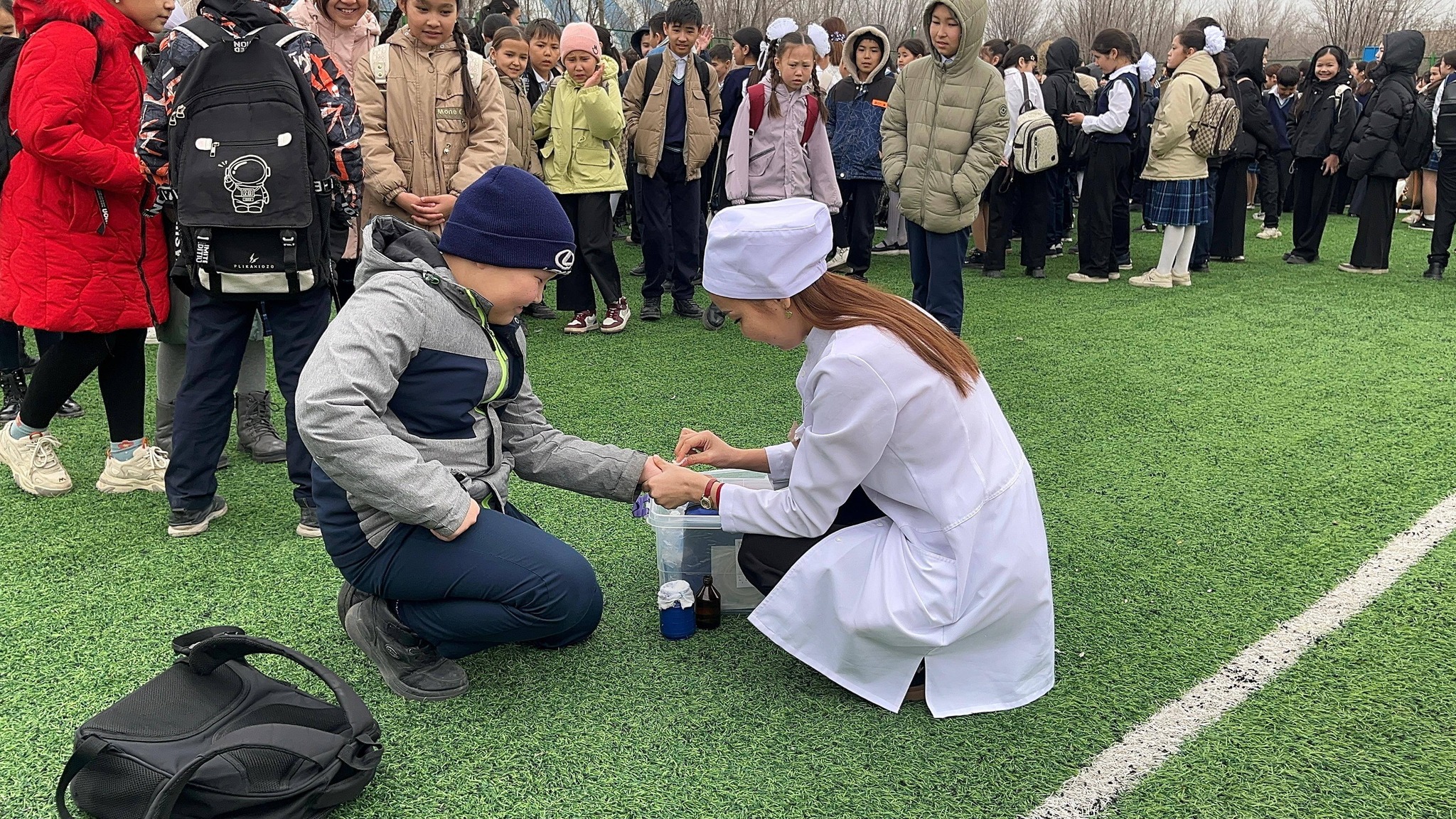  Жалпы мектептік сейсмикалық және эвакуациялық жаттығу өткізілді.